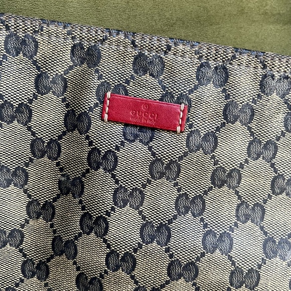 Gucci GG Crystal Crossbody Bag Beige Blue Red Strap - Picture 2 of 10